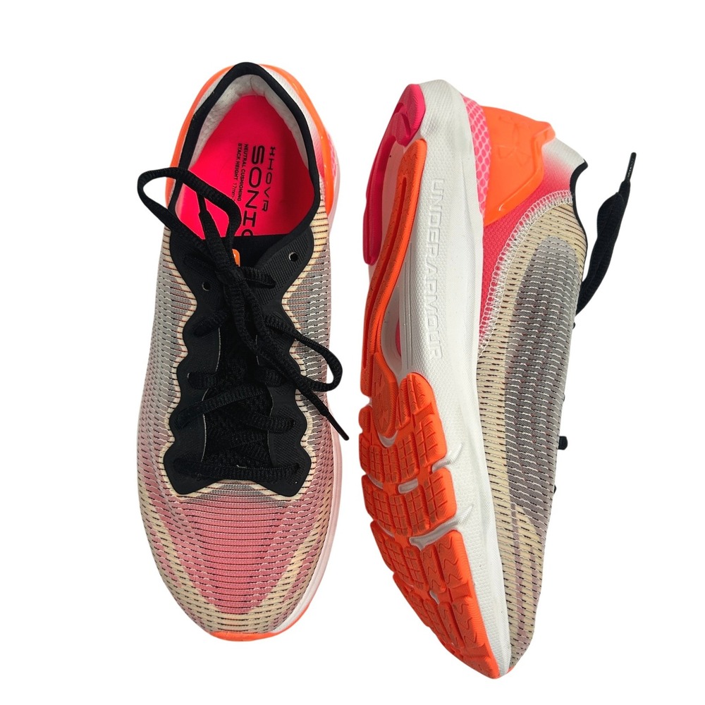 Under Armour HOVR Sonic 6‎ Running Shoes Size 9 Orange Pink Sporty Athleisure